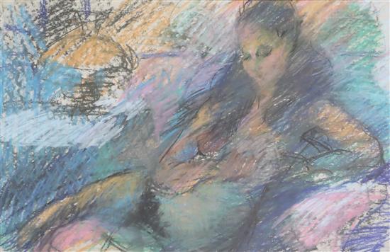 § Sherree Valentine Daines (1956-) Reclining female nude 12 x 19in.